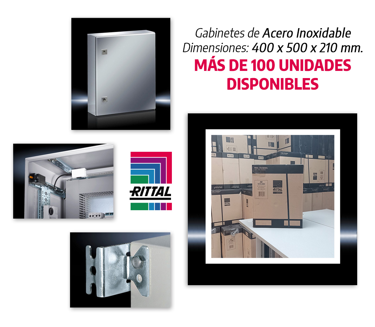 Marca Rittal Gabinetes Industriales de Metal y Acero Inoxidable